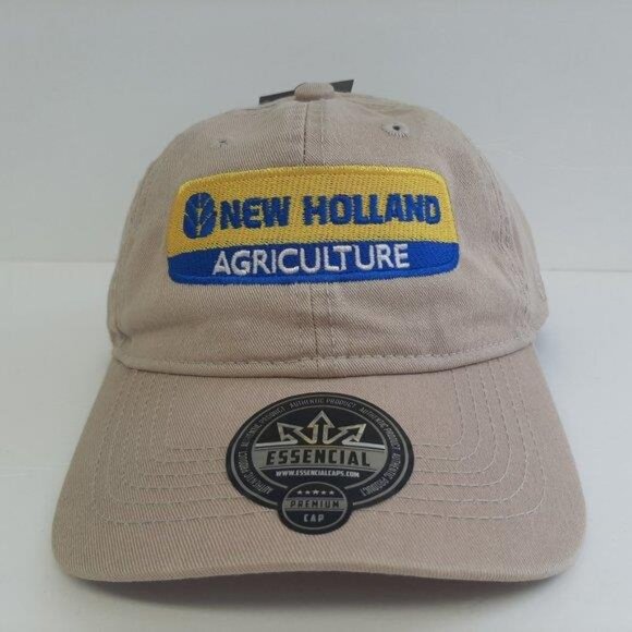 Retro Vintage Style Farmer New Holland Embroidered Adjustable Dad Cap Beige Hat main image 3